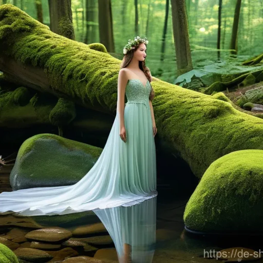 무속 신과 조상 신 - **A Serene Forest Nymph in a Mystical European Grove**
    A graceful and ethereal nature spirit, re...