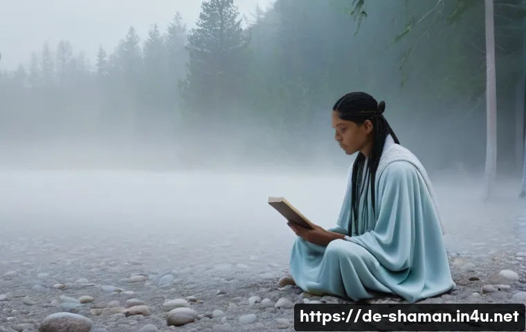 무속과 세금 문제 - **Prompt:** "A serene, contemplative spiritual practitioner, appearing gender-neutral and ethnically...