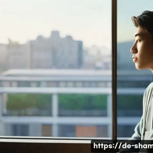 Home 32 무속인의 생활과 이야기 - **Prompt:** A young adult, dressed in modern, comfortable attire, sits thoughtfully in a bright, min...