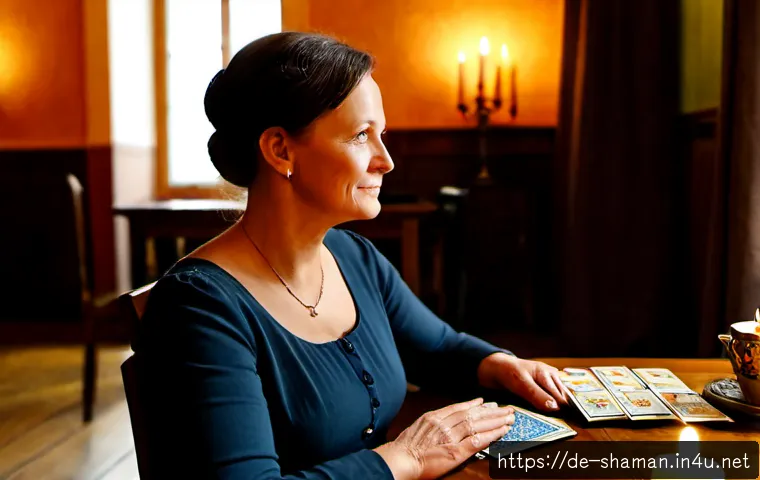 Home 26 유명 무속인 후기 - Photorealistic editorial scene of a respected German spiritual advisor in a warmly lit consultation ...